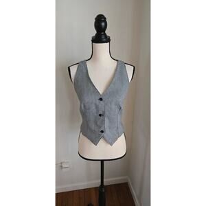 Vintage 90s marnie west houndstooth womens vest medium
